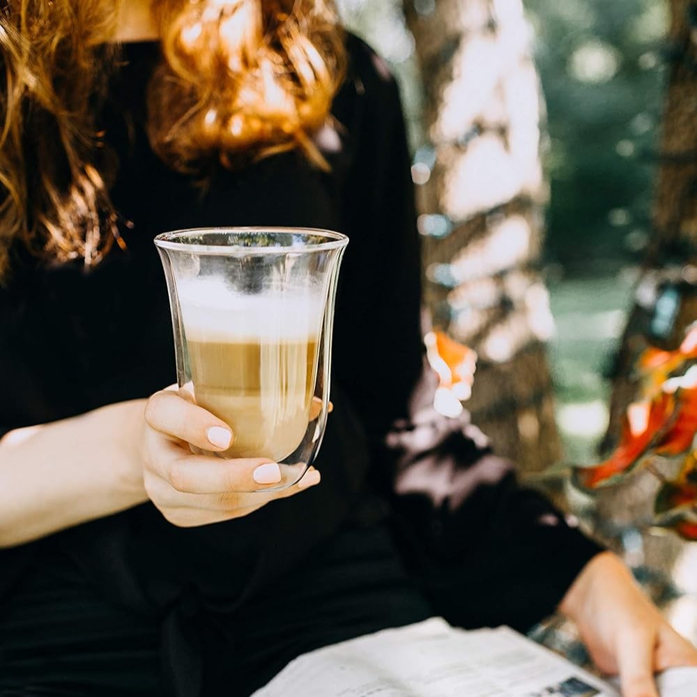 De'Longhi Juego de 2 vasos premium para café latte