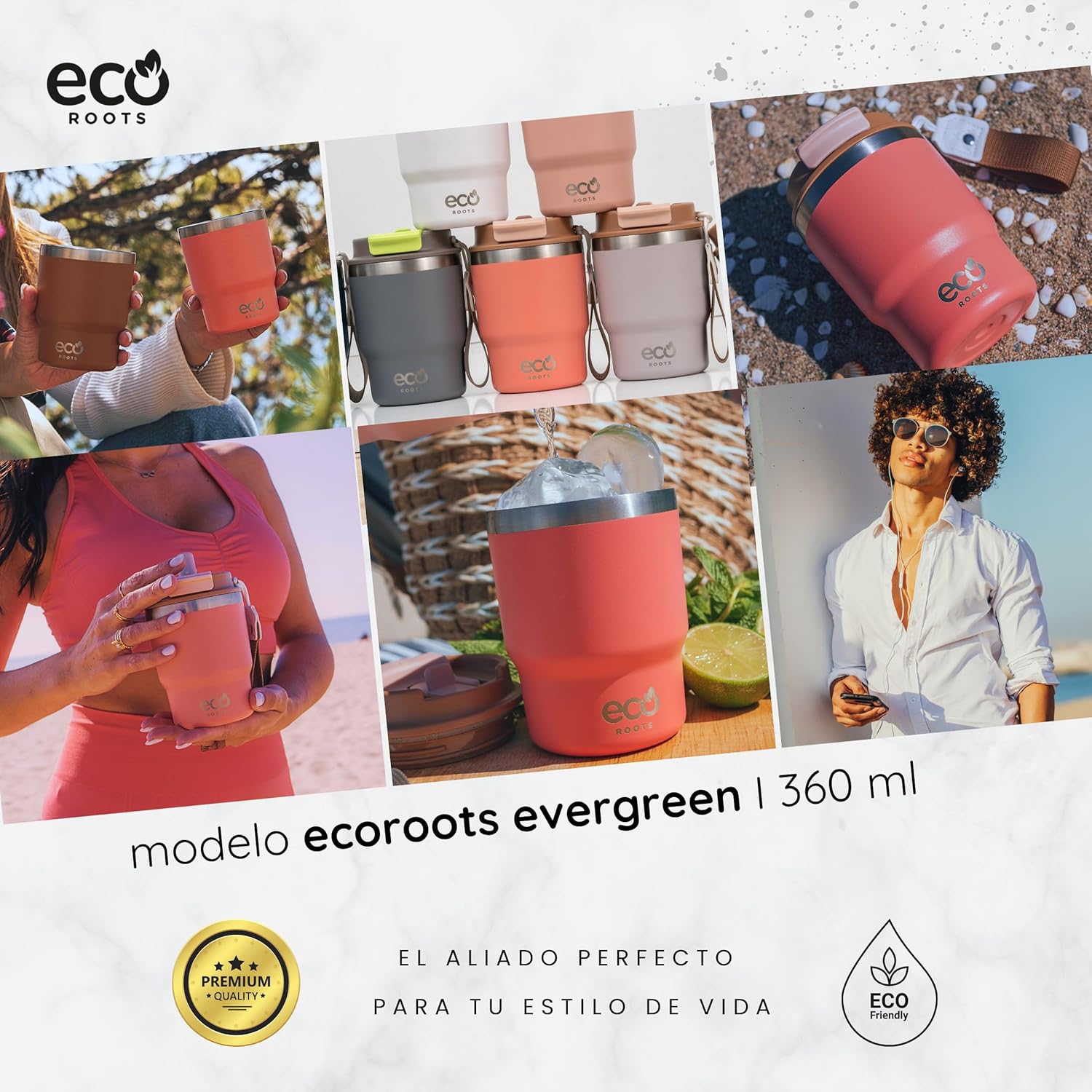 ECOROOTS Evergreen - Vaso Térmico 360 ml
