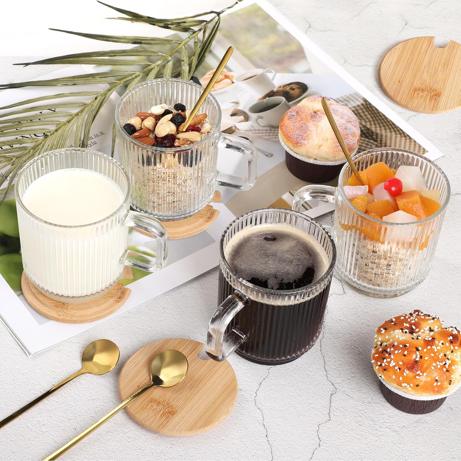 Tazas de Café de Cristal Taza de Desayuno
