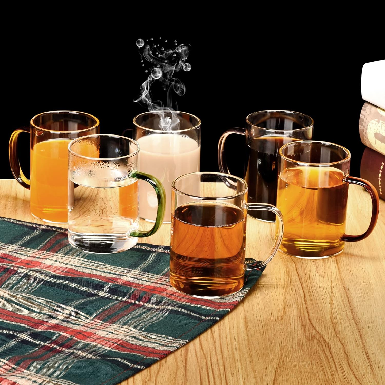 Vasos de 6 tazas de café de cristal