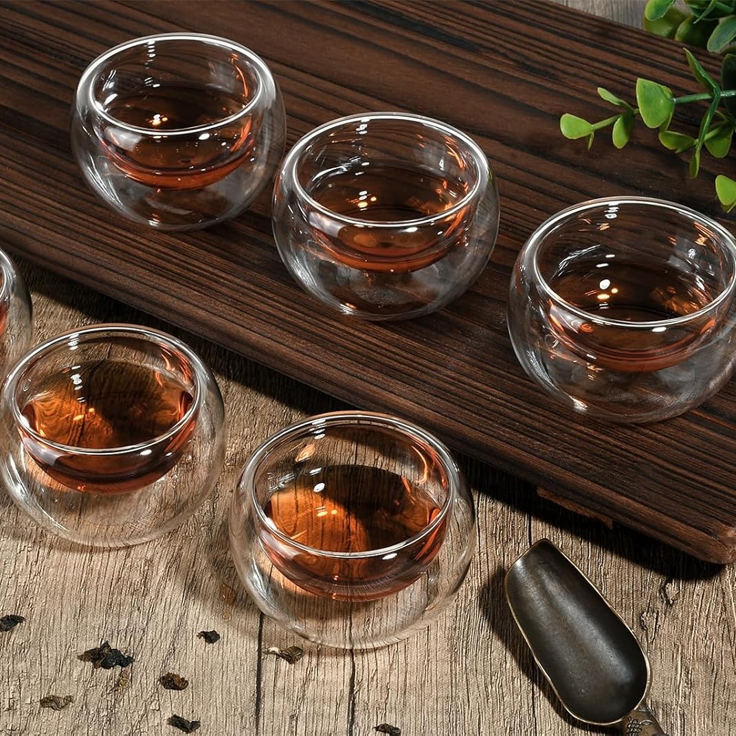 Vasos de Vidrio con Pared Doble 50m