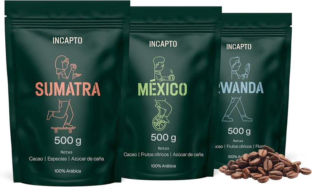 Pack Cafés Exóticos Incapto