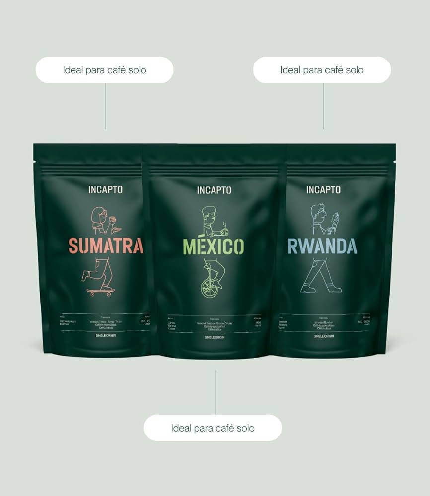 Pack Cafés Exóticos Incapto